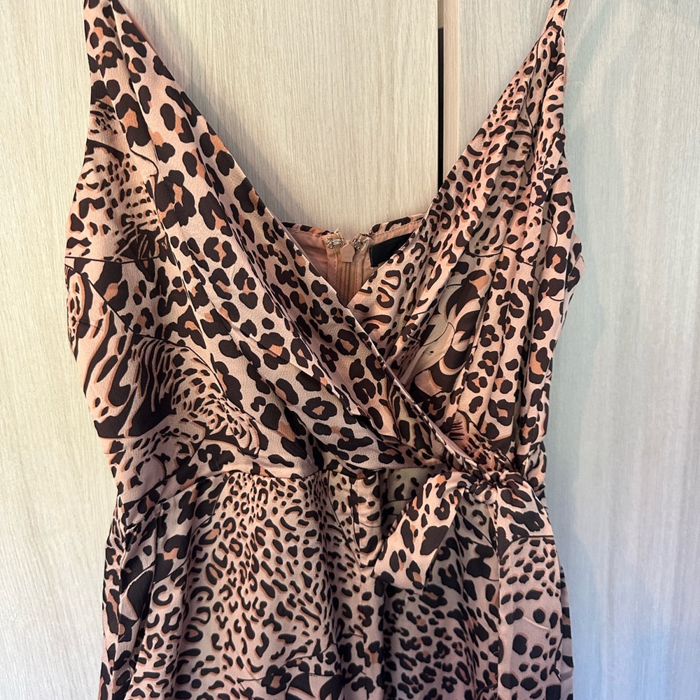 Aqua x Mary Kantrazou Leopard Print Jumpsuit - Picture 2 of 6